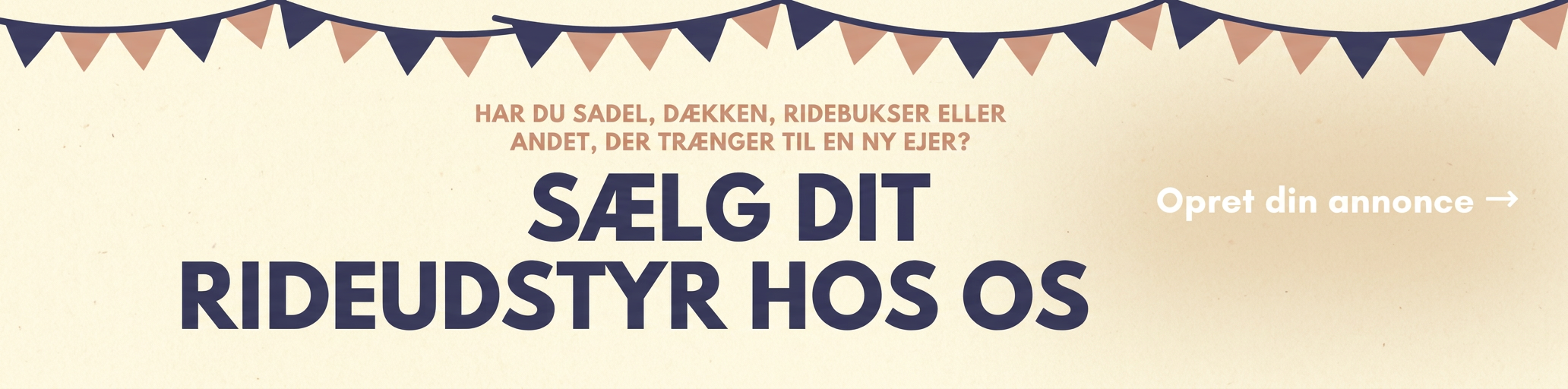 Sælg dit rideudstyr – topbanner